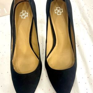 Ann Taylor Classic Black Suede Heels